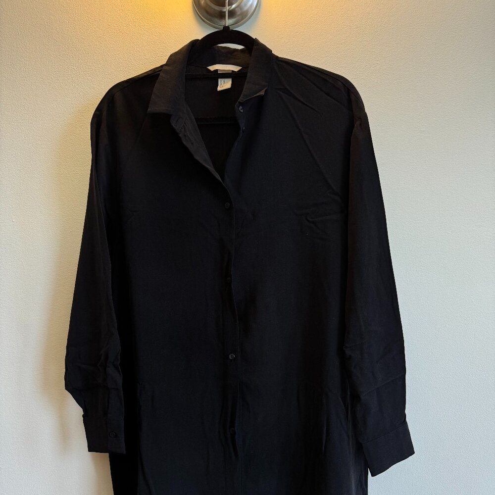 NWOT long black shirt dress